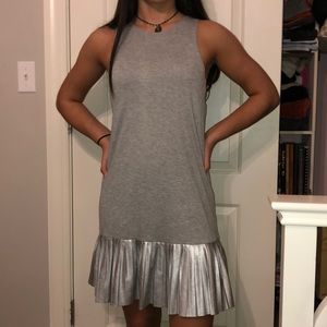 Grey/metallic dress